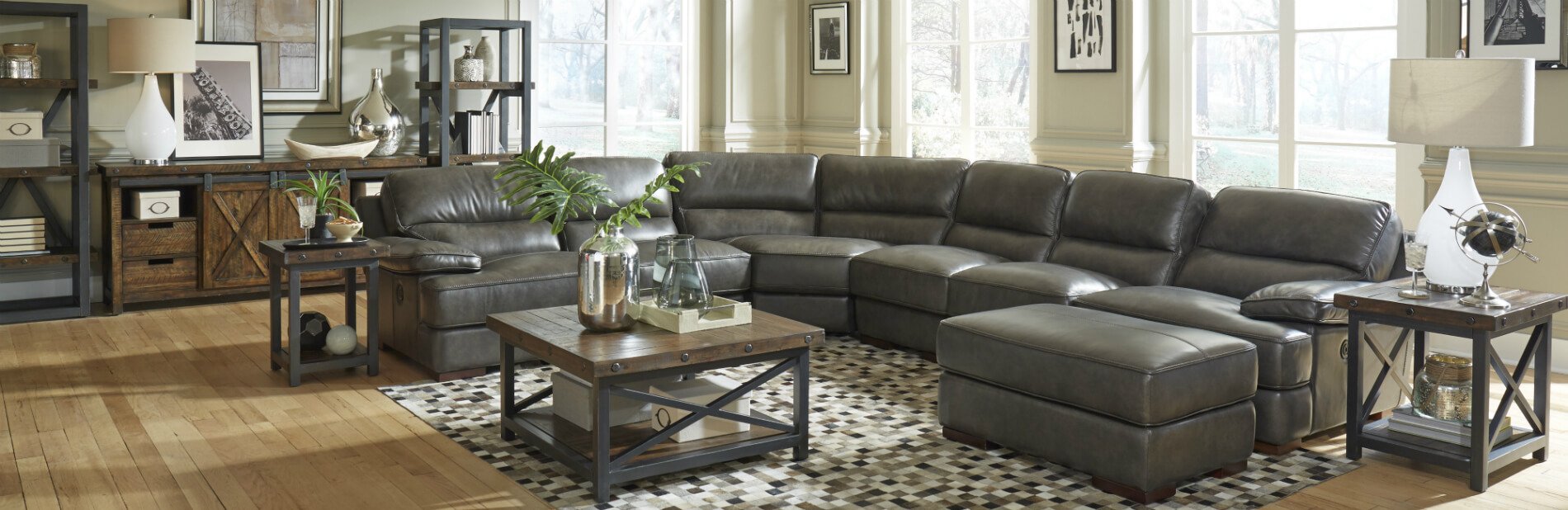Quality Leather Furniture Jade Sectional Leather Furniture