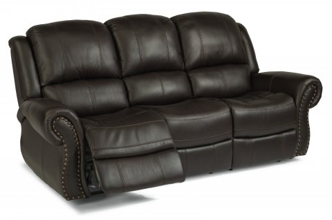 Patton Rolled Arm Leather Power Reclining Sofa Flexsteel Leather Power Reclining Sofa